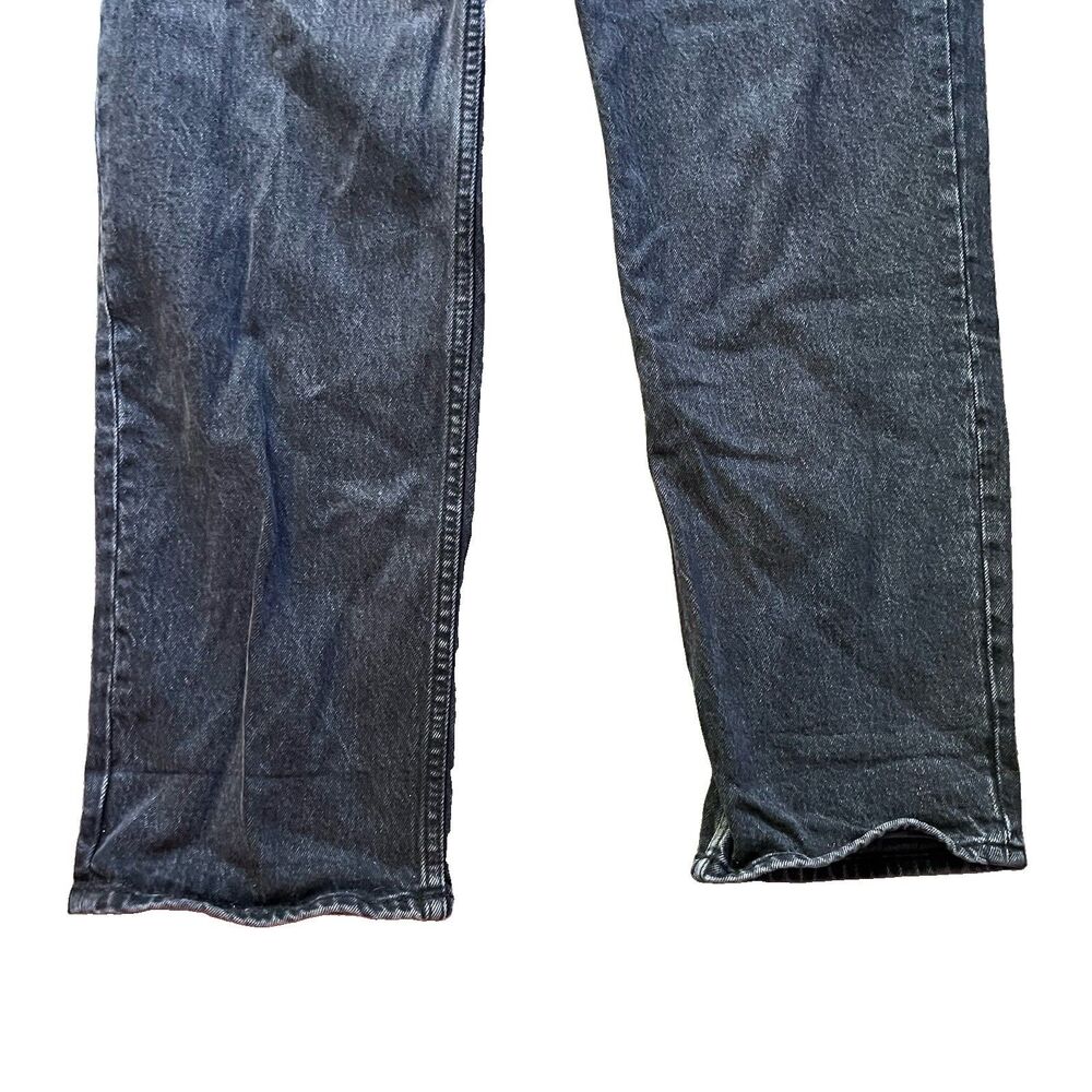 Abercrombie & Fitch The Dad High Rise Black Denim Jeans Button Fly Women's 8 - Picture 2 of 9